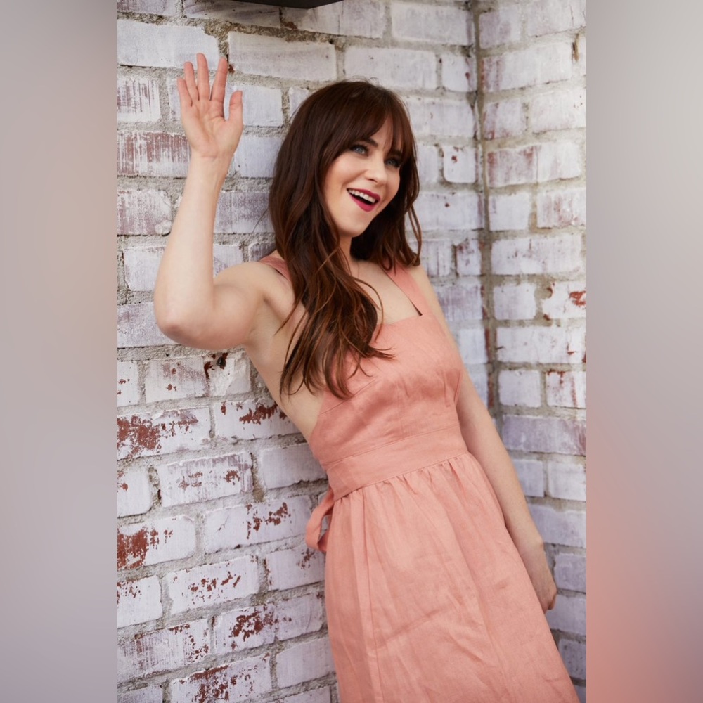 BRAND NEW with tags - Reformation Linen Elara backless Dress in Peach